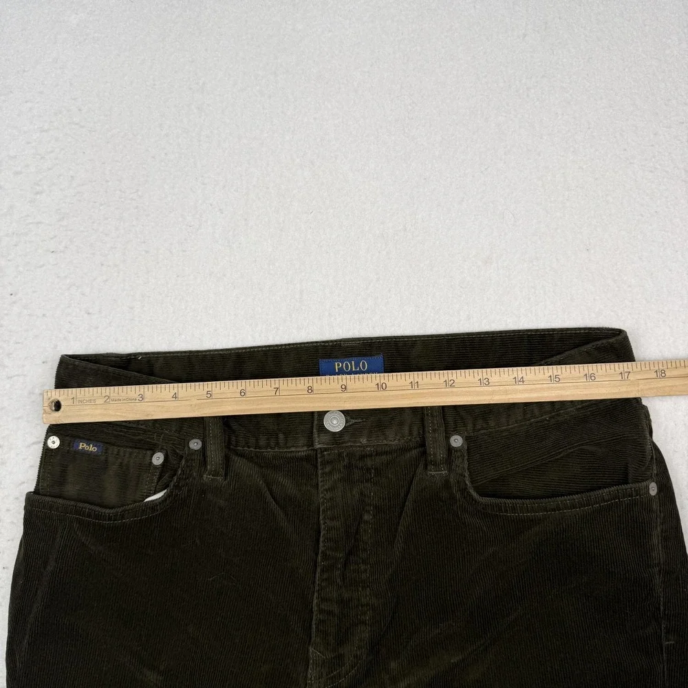 Polo Ralph Lauren Corduroy Pants Mens 34x32 Brown Varick Slim Straight Chino